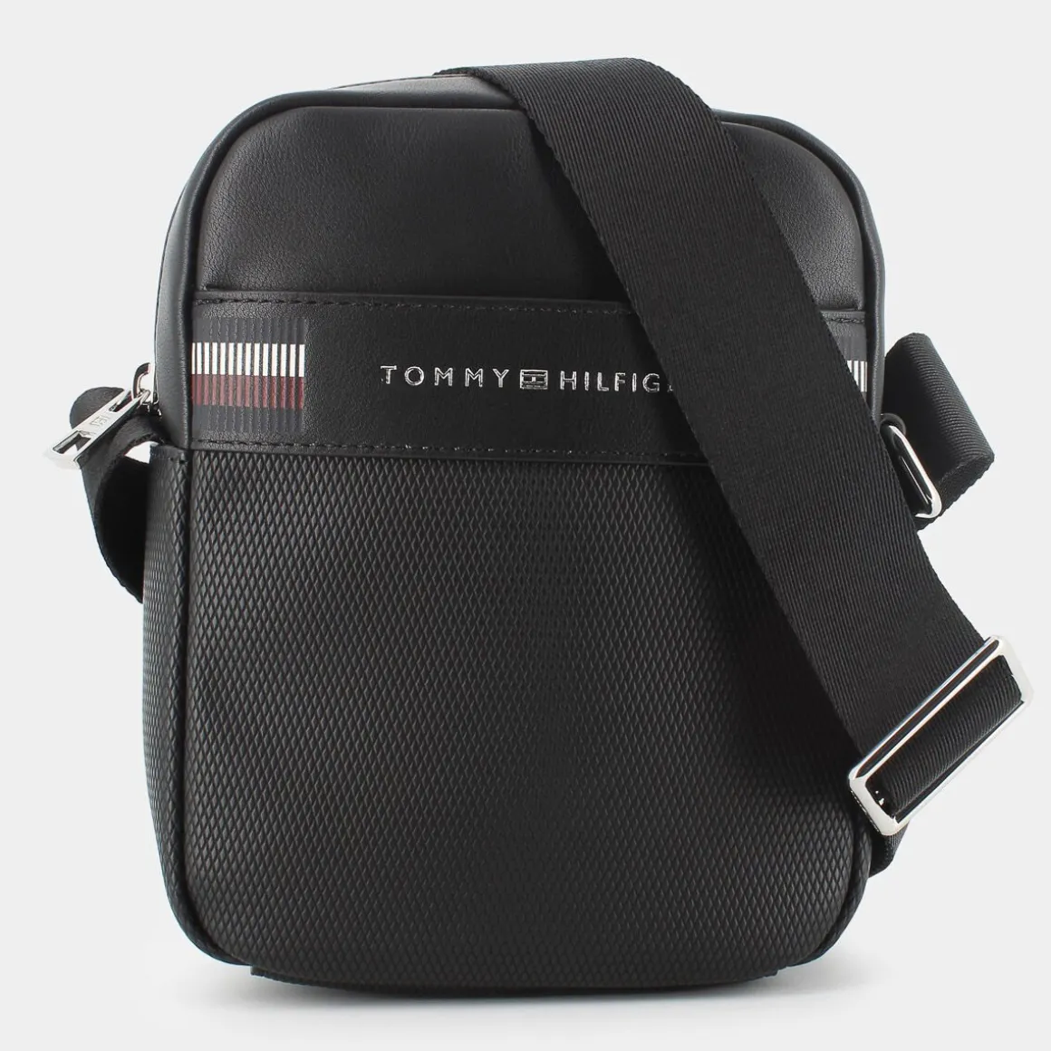 TOMMY HILFIGER 12724-BDSTH CORP TEXTURE MINI REPORTERBLACK- TRACOLLE NERO Sale