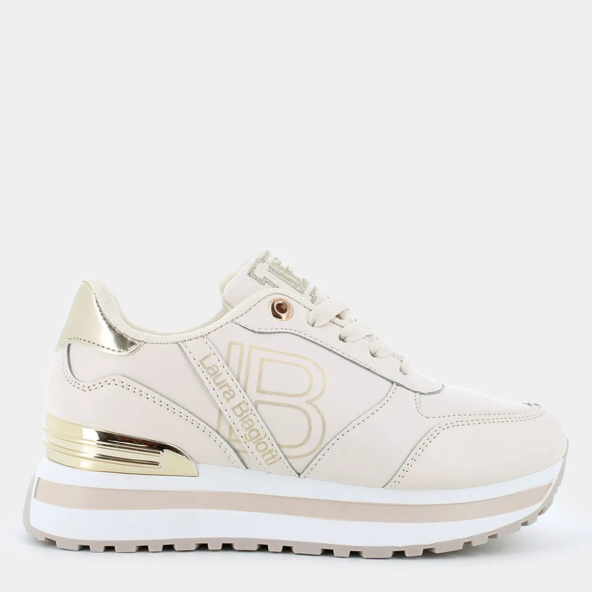 LAURA BIAGIOTTI 8713-- SNEAKERS BEIGE Cheap