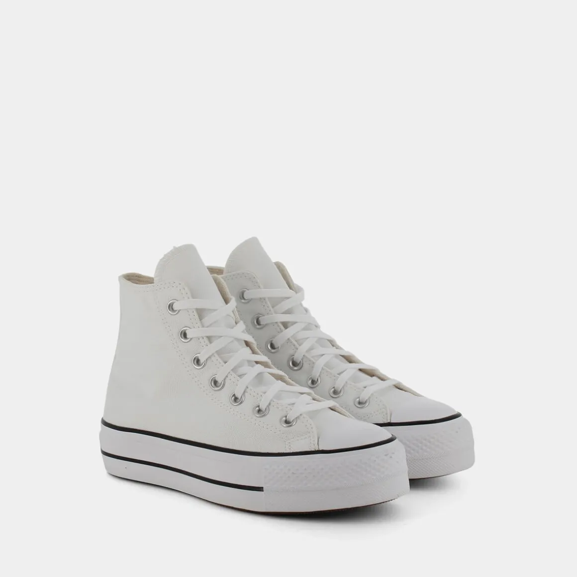 CONVERSE 560846CCHUCK TAYLOR ALL STAR PLATFORMWhite/Black/White- SPORTIVE BIANCO Clearance