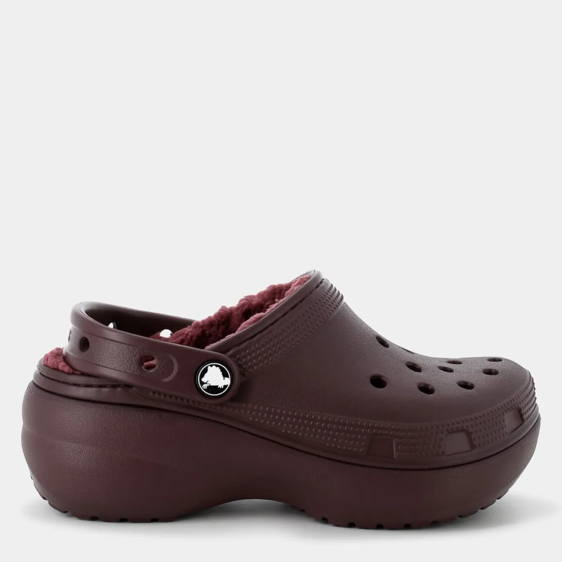 CROCS CR.207938Classic Platform Lined Clog WDark Cherry- CIABATTE ROSSO Hot