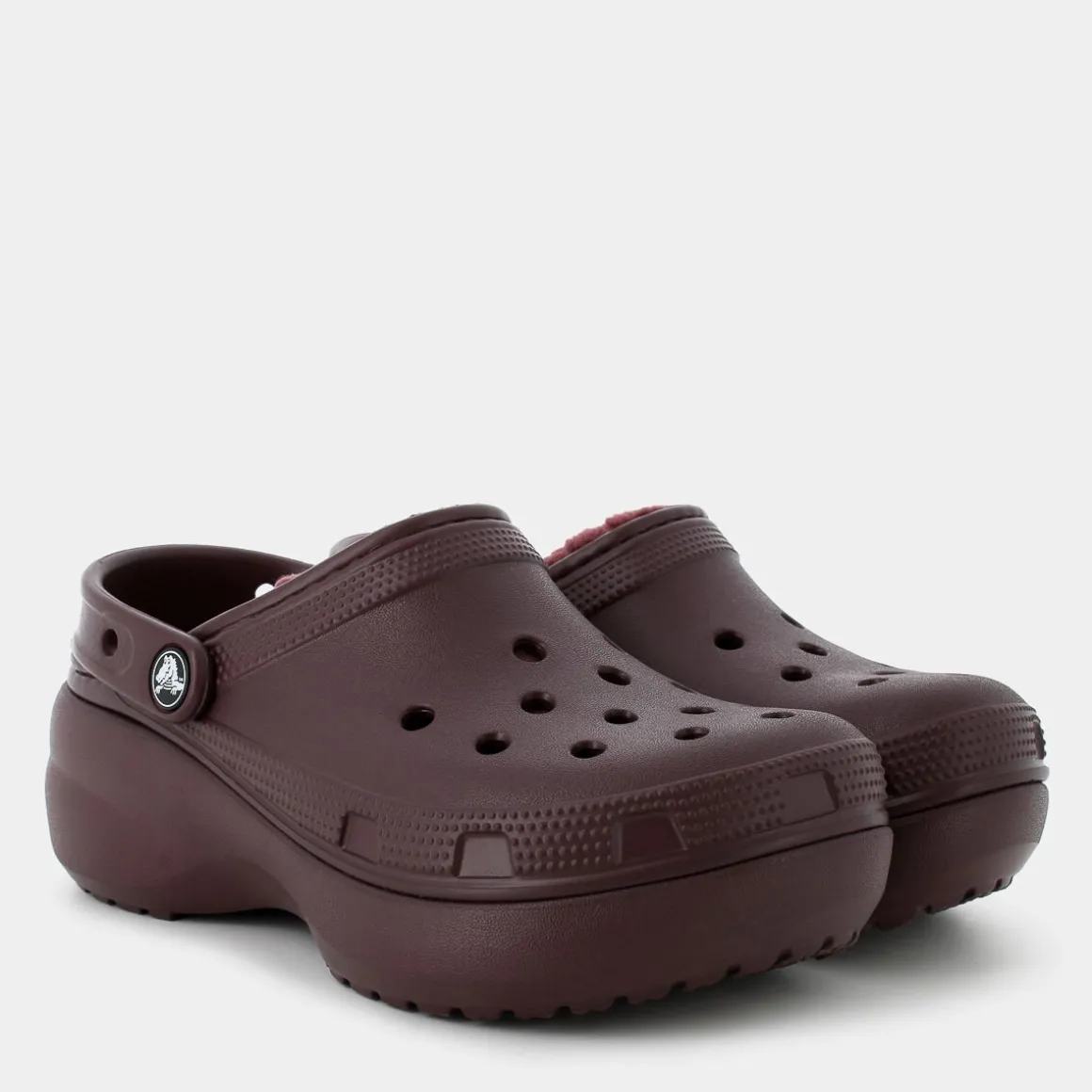 CROCS CR.207938Classic Platform Lined Clog WDark Cherry- CIABATTE ROSSO Hot