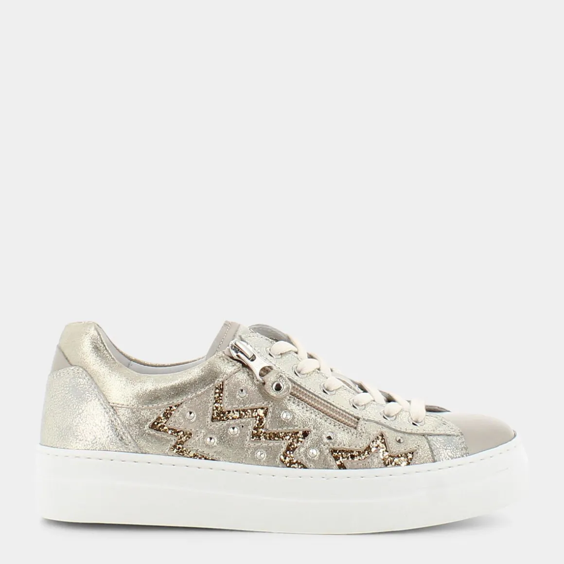 NERO GIARDINI E218110DPLATINO- SNEAKERS BEIGE Flash Sale