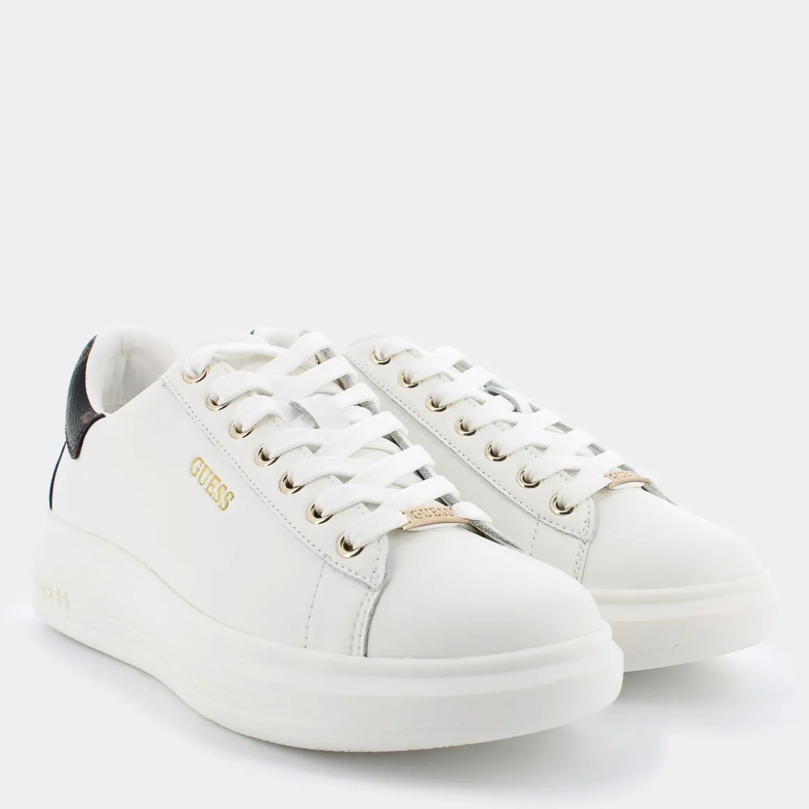 GUESS FL8VIB-LEA12VIBO, MARRONE OCRA- SNEAKERS BIANCO Shop