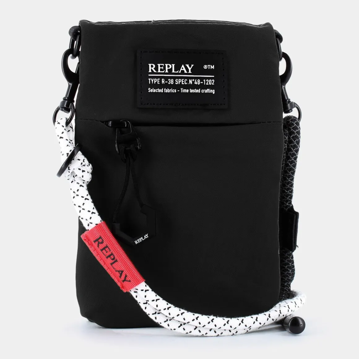 REPLAY FM3680.000.A0084-098 BLACK- TRACOLLE NERO New