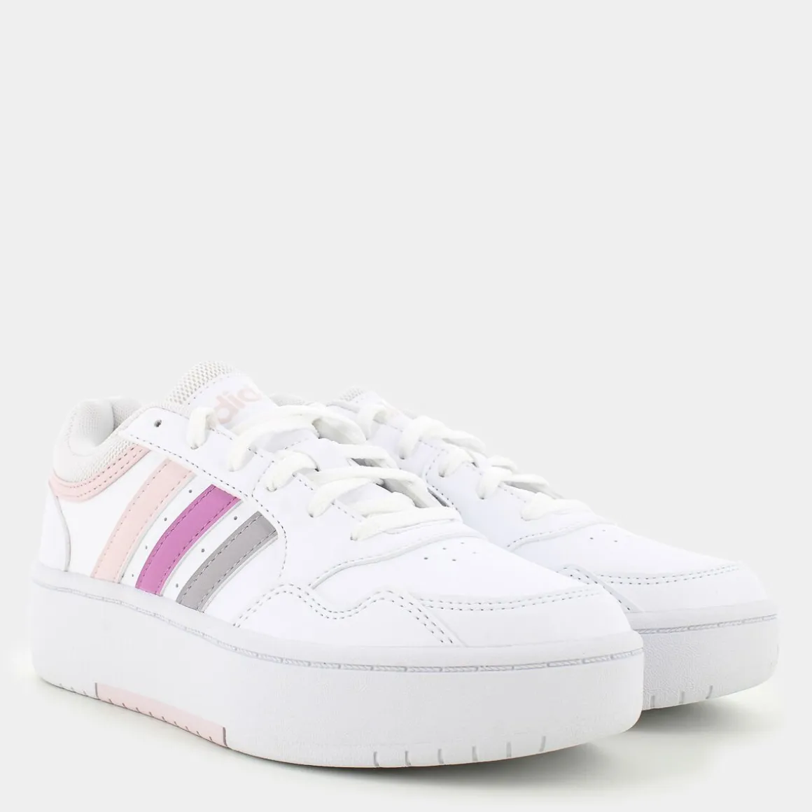 ADIDAS IH0182HOOPS 3FTWWHT/PREPUR/ALMPNK- SPORTIVE BIANCO Shop