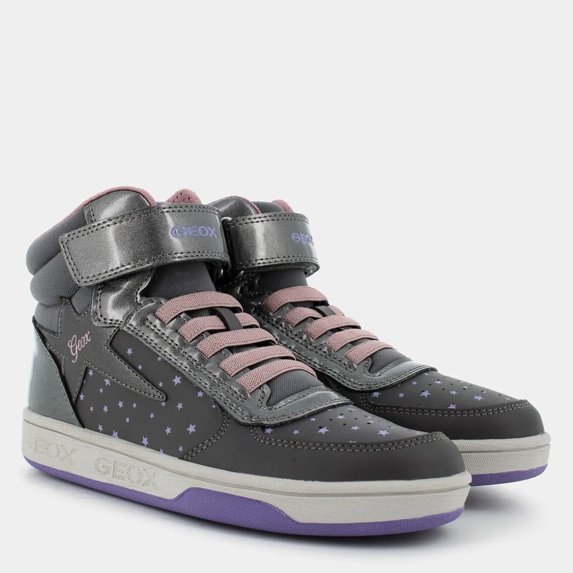 GEOX J1600A0BCKNC1AN8MALTINDK SILVER/VIOLET- SNEAKERS GRIGIO Best Sale