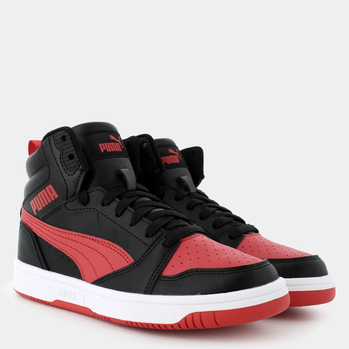 PUMA 393831REBOUND V6 MIDBlack/For All Time Red- SPORTIVE NERO Fashion