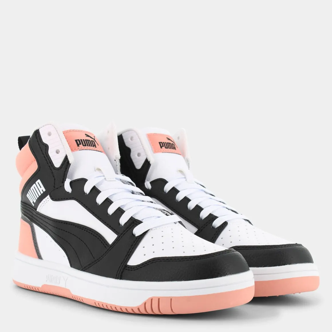 PUMA 393831REBOUND V6 MIDWhite/Black/Poppy Pink- SPORTIVE MULTICOLOR Outlet