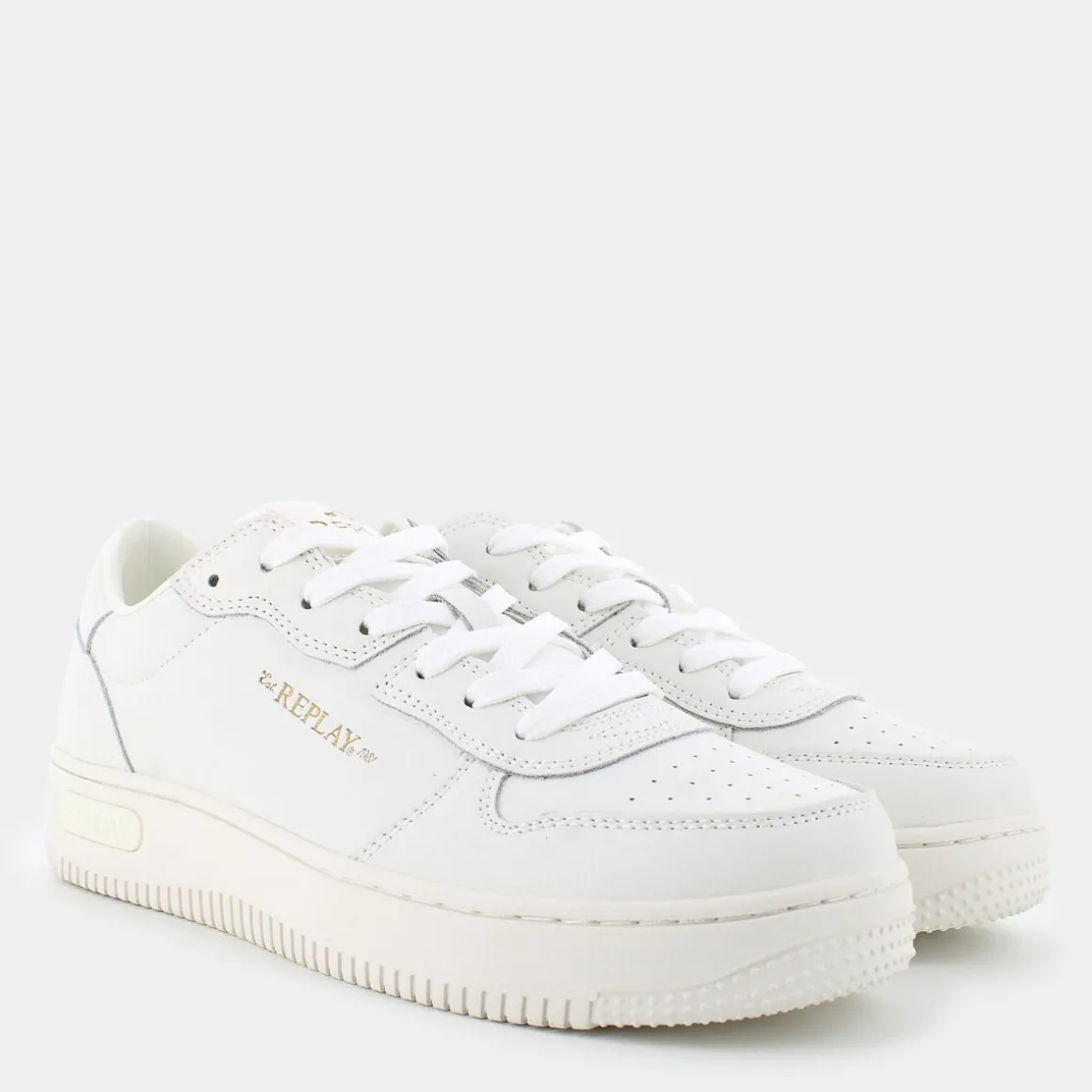 REPLAY RZ3G0045LEPIC M BASE BLOCKWHITE- SNEAKERS BIANCO New