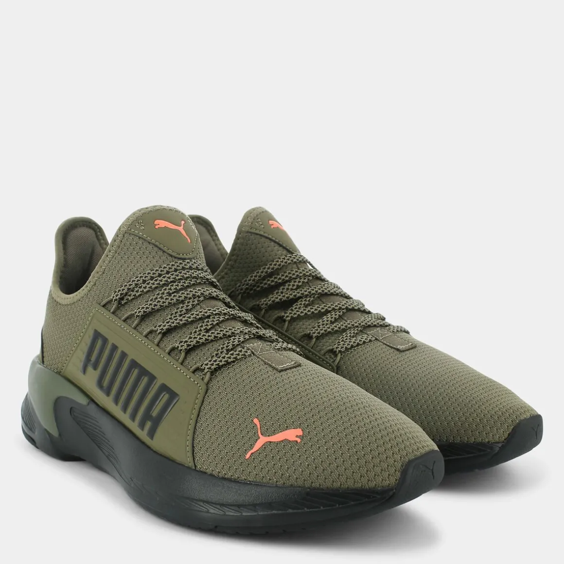 PUMA 376540Softride PremierOlive Drab-Neon Sun-Black- SPORTIVE VERDE New