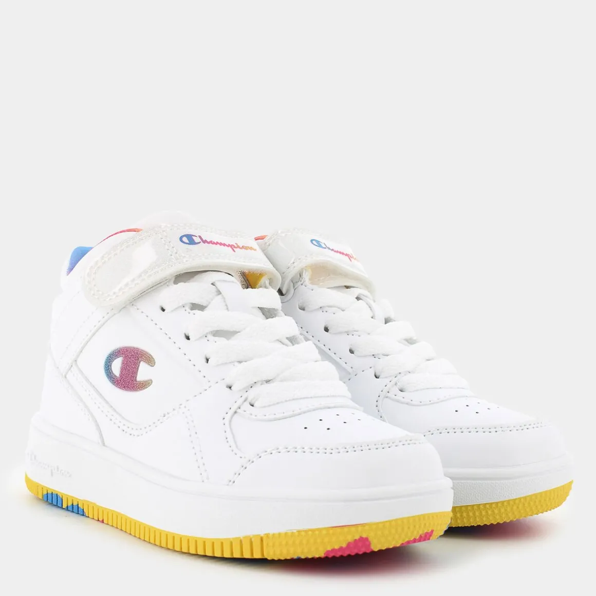 CHAMPION S32489REBOUND MID G PS MIDWHT/MULTI- SPORTIVE BIANCO Sale