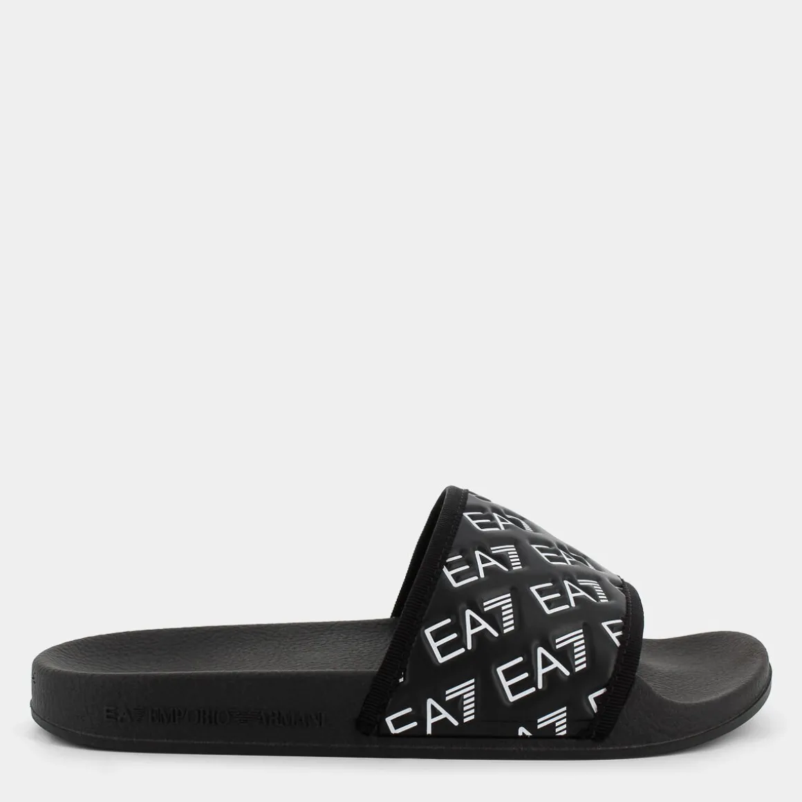 EA7 XCP010XK340N078ALL OVER SLIPPERBLACK+WHITE- CIABATTE NERO Shop