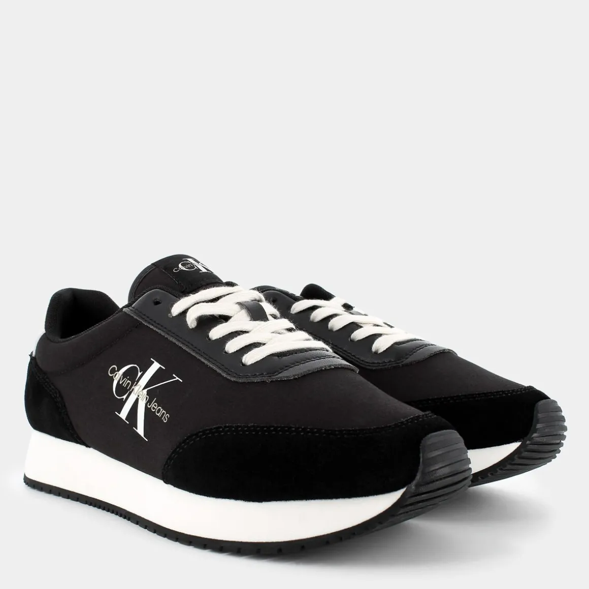 CALVIN KLEIN JEANS YM010320GRPHUKET RETRO RUNNERBLACK/EGGSHELL/WHITE- SNEAKERS NERO Best Sale