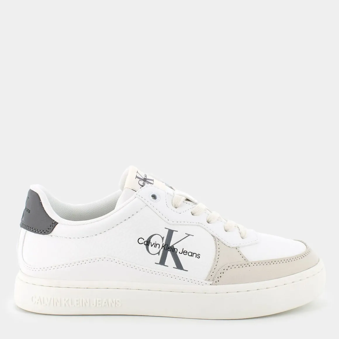 CALVIN KLEIN JEANS YM0088501UROME CLASSICBright White/Charcoal Grey- SNEAKERS BIANCO Shop