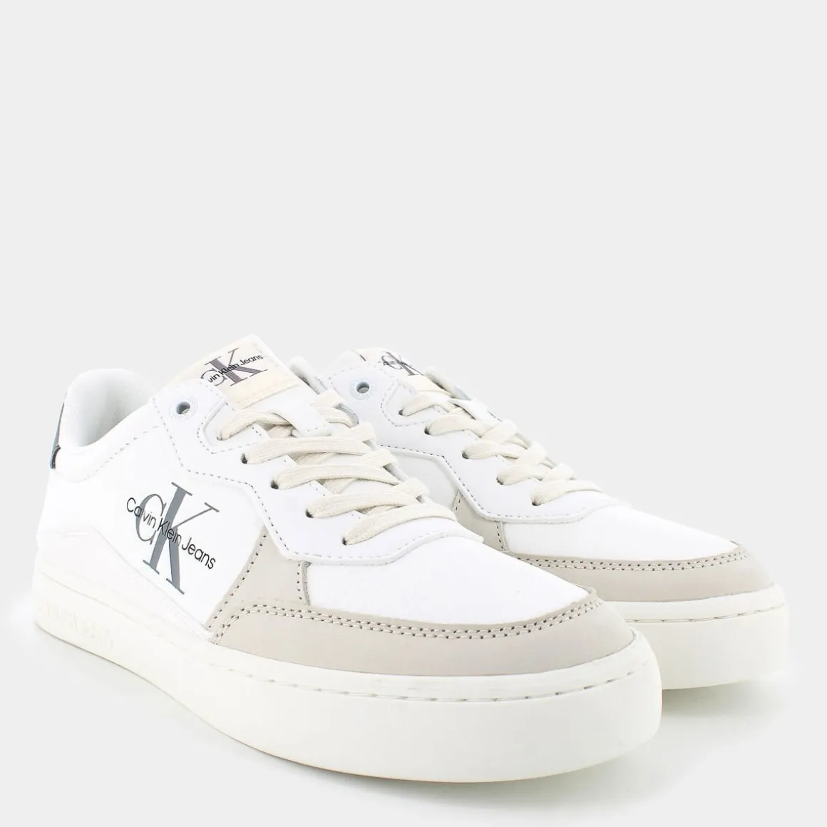 CALVIN KLEIN JEANS YM0088501UROME CLASSICBright White/Charcoal Grey- SNEAKERS BIANCO Shop